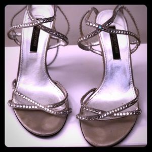 Sergio Rossi diamond studded ankle strap sandal